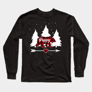 Pappy Bear Buffalo Plaid Christmas Matching Family Pajama Long Sleeve T-Shirt